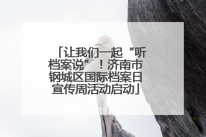 让我们一起“听档案说”！济南市钢城区国际档案日宣传周活动启动