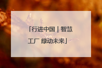 行进中国｜智慧工厂 绿动未来