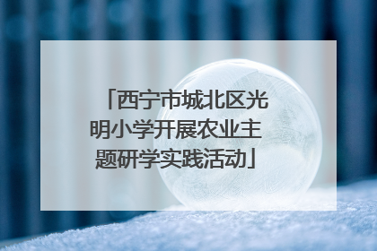 西宁市城北区光明小学开展农业主题研学实践活动