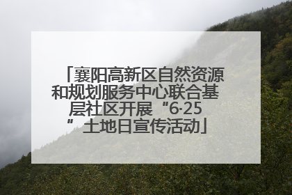 襄阳高新区自然资源和规划服务中心联合基层社区开展“6·25”土地日宣传活动
