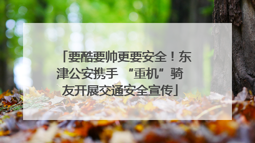 要酷要帅更要安全！东津公安携手 “重机”骑友开展交通安全宣传