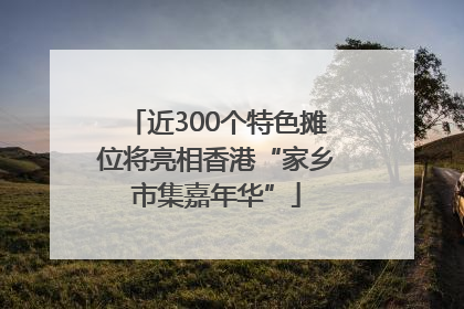 近300个特色摊位将亮相香港“家乡市集嘉年华”