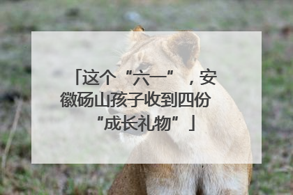 这个“六一”，安徽砀山孩子收到四份“成长礼物”
