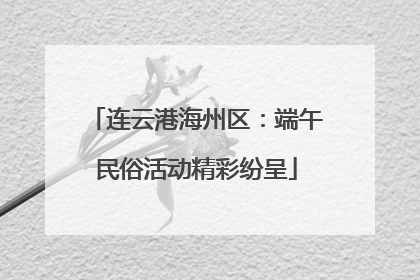 连云港海州区：端午民俗活动精彩纷呈