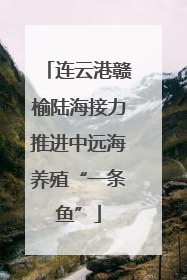 连云港赣榆陆海接力推进中远海养殖“一条鱼”