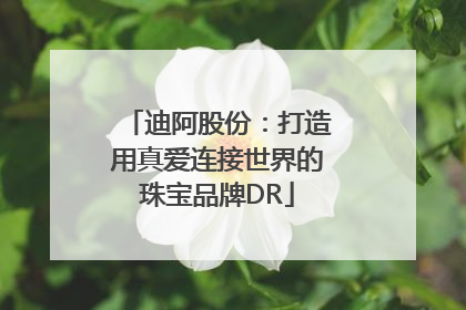 迪阿股份：打造用真爱连接世界的珠宝品牌DR
