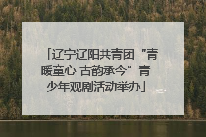 辽宁辽阳共青团“青暖童心 古韵承今”青少年观剧活动举办