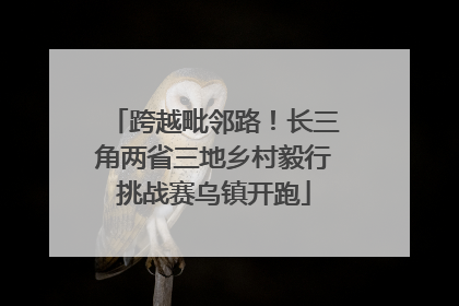 跨越毗邻路！长三角两省三地乡村毅行挑战赛乌镇开跑