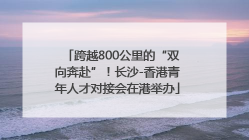 跨越800公里的“双向奔赴”！长沙-香港青年人才对接会在港举办