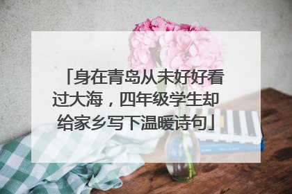 身在青岛从未好好看过大海，四年级学生却给家乡写下温暖诗句