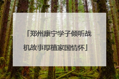 郑州康宁学子倾听战机故事厚植家国情怀