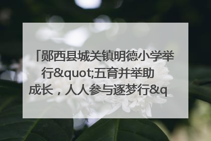 郧西县城关镇明德小学举行"五育并举助成长，人人参与逐梦行"庆六一活动