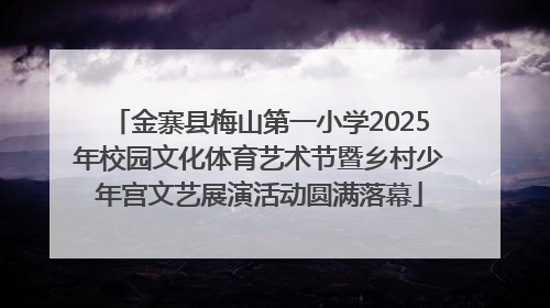 金寨县梅山第一小学2025年校园文化体育艺术节暨乡村少年宫文艺展演活动圆满落幕