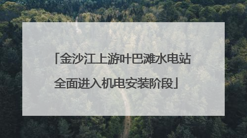 金沙江上游叶巴滩水电站全面进入机电安装阶段