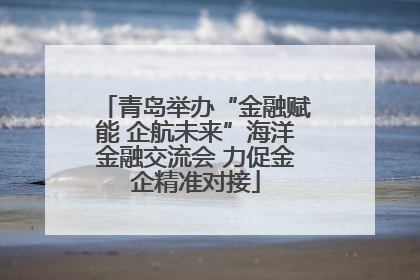 青岛举办“金融赋能 企航未来”海洋金融交流会 力促金企精准对接