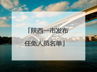 陕西一市发布任免人员名单