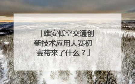 雄安低空交通创新技术应用大赛初赛带来了什么？