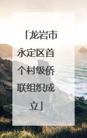 龙岩市永定区首个村级侨联组织成立