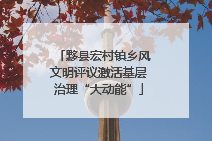 黟县宏村镇乡风文明评议激活基层治理“大动能”
