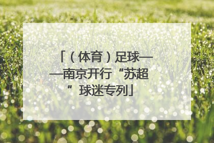 （体育）足球——南京开行“苏超”球迷专列