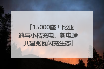 15000座！比亚迪与小桔充电、新电途共建兆瓦闪充生态