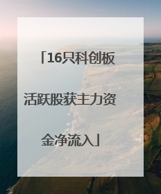 16只科创板活跃股获主力资金净流入