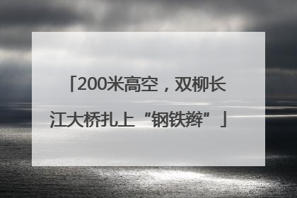 200米高空，双柳长江大桥扎上“钢铁辫”