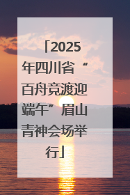 2025年四川省“百舟竞渡迎端午”眉山青神会场举行