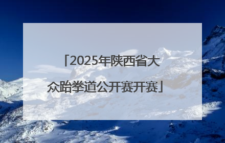 2025年陕西省大众跆拳道公开赛开赛