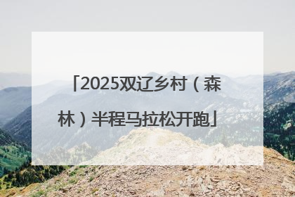 2025双辽乡村（森林）半程马拉松开跑