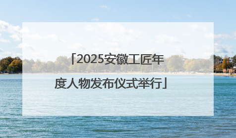 2025安徽工匠年度人物发布仪式举行