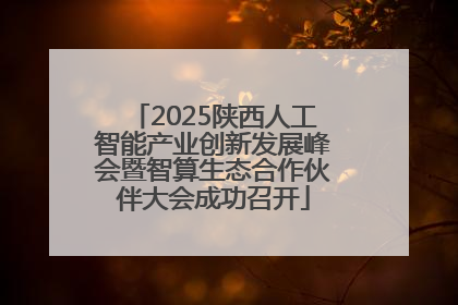 2025陕西人工智能产业创新发展峰会暨智算生态合作伙伴大会成功召开