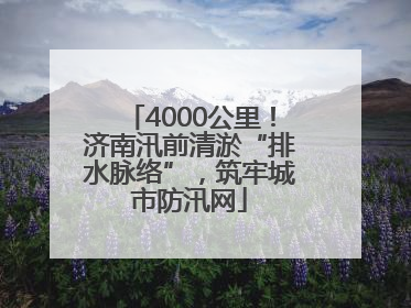 4000公里！济南汛前清淤“排水脉络”，筑牢城市防汛网