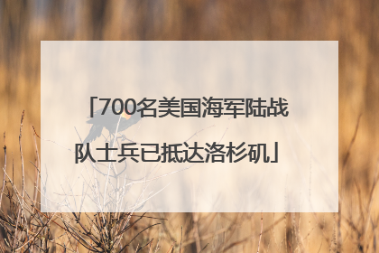700名美国海军陆战队士兵已抵达洛杉矶