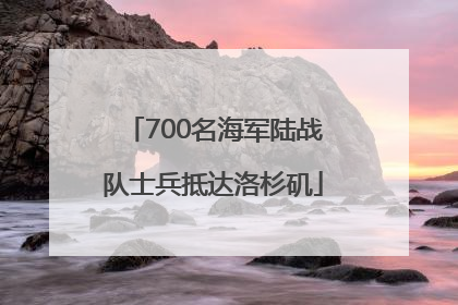 700名海军陆战队士兵抵达洛杉矶