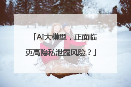 AI大模型，正面临更高隐私泄露风险？