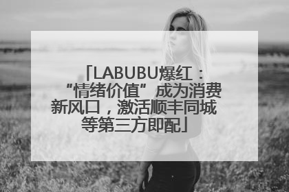 LABUBU爆红：“情绪价值”成为消费新风口，激活顺丰同城等第三方即配